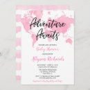 Search for world map baby shower invitations Adventure