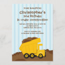 Search for dump truck birthday invitations Dirt