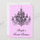 Search for chandelier sweet 16 invitations Pink