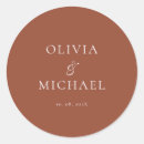 Search for rustic elegant wedding stickers Terracotta