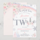 Search for winter unicorn birthday invitations Winter wonderland party