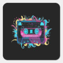 Search for retro cassette stickers Neon colours