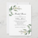 Search for green leaves bridal shower invitations Botanical