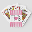 Search for heart playing cards Monogrammed