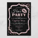 Search for rose gold hens party invitations Lips