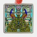 Search for stained glass birds christmas tree decorations Peacock