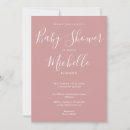 Search for elegant pink rose baby shower invitations Simple