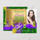 Search for gold green sweet 16 invitations Girls 16th birthday