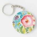 Search for flower key rings Watercolors