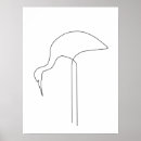 Search for black and white bird art Line