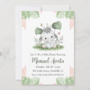 Search for green baby boy shower invitations Rustic green plants nature