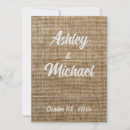 Search for sack invitations Burlap