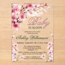 Search for nature baby girl shower invitations Baby in bloom