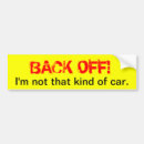 Search for back off bumper stickers Yellow