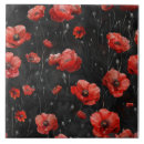 Search for red poppy tiles Watercolor