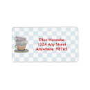 Search for hatter return address labels Alice in wonderland
