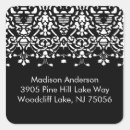 Search for black and white address stickers Bridal shower