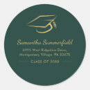 Search for gold return address round stickers Green