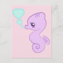 Search for purple seahorses postcards Cute