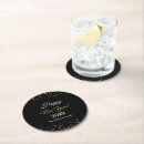 Search for happy new year coasters Gold glitter