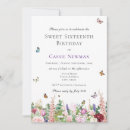 Search for purple butterfly birthday invitations Wildflowers