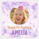 Search for purple happy birthday stickers For kids