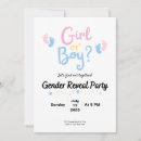 Search for boy or girl gender reveal invitations Instant download
