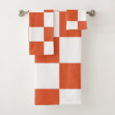 Search for orange and white bath towels Check
