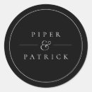 Search for couple names wedding stickers Black and white