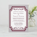 Search for ornate maroon border invitations Classic