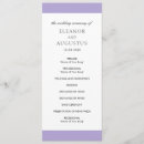 Search for lavender wedding programs Elegant