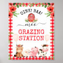 Search for farm animals birthday posters Red