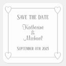 Search for silver heart wedding stickers Minimalist
