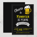 Search for male 30th birthday invitations Black