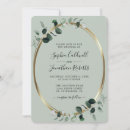 Search for rounded emerald green and gold wedding invitations For her