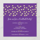 Search for purple martini invitations Gold