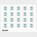 Search for baby gender reveal party stickers Teddy bear