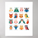 Search for funny cartoon owl posters Adorable