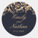 Search for navy and gold wedding stickers Vintage