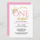 Search for crown 1st birthday invitations Pink