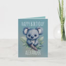 Search for koala birthday cards Whimsical