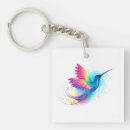Search for hummingbird key rings Watercolor