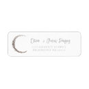 Search for star and moon return address labels Modern
