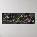 Search for here comes the bride wedding signs For her