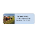 Search for cow print return address labels Red