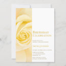 Search for yellow rose birthday invitations Floral