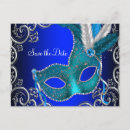 Search for masquerade save the dates Blue