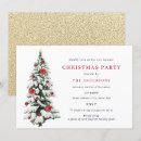 Search for traditional christmas invitations Red