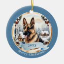 Search for german shepherd christmas tree decorations Watercolor