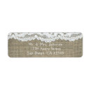 Search for burlap and lace return address labels Barn